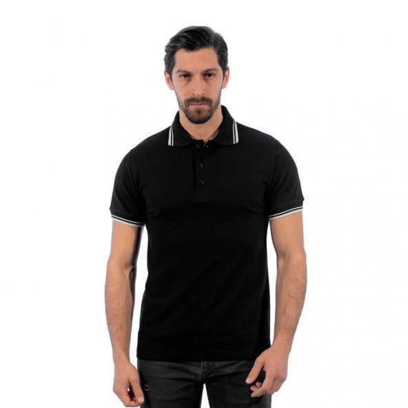 Şensel, Polo Yaka Tişört, Siyah-Beyaz -136E3750- Tshirt, T-shirt