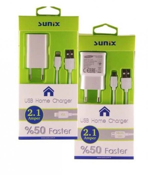 Sunix Samsung 2 Amper Ev Tipi Şarj Cihazı Set