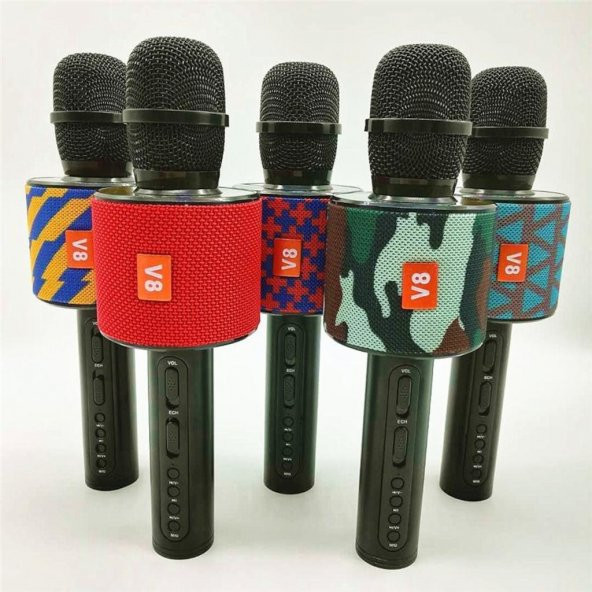 V8 KARAOKE MİKROFON BLUETOOTH HOPARLÖR MP3 ÇALAR