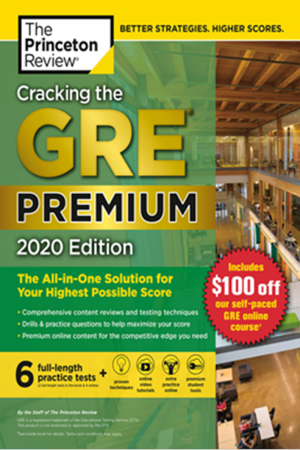 2020 Cracking the GRE Premium Edition with 6 Practice Tests The Princeton Review