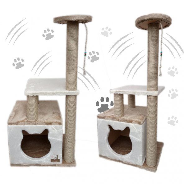 Küp Yuvalı Kedi Tırmalama Alanı ve Evi - 2