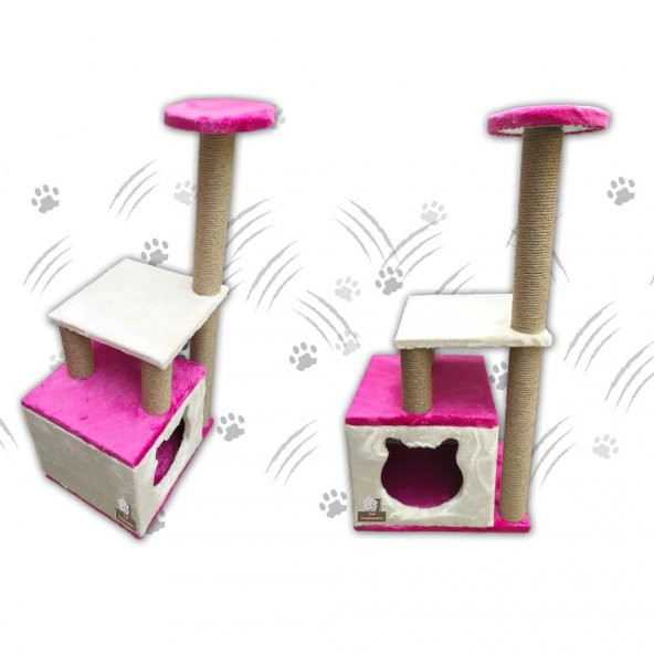 Küp Yuvalı Kedi Tırmalama Alanı ve Evi - 6