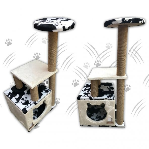 Küp Yuvalı Kedi Tırmalama Alanı ve Evi - 8