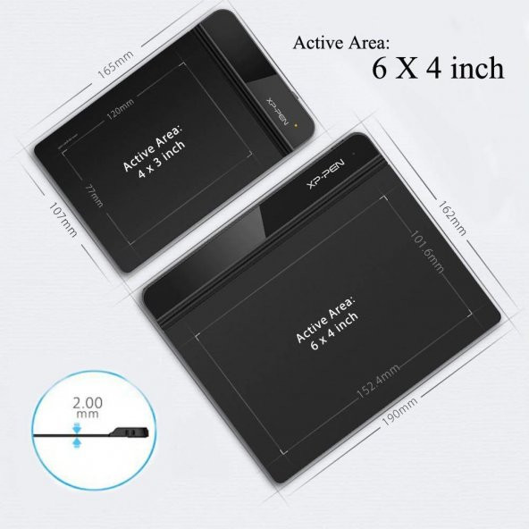 XP-Pen G640 OSU Tablet Ultrathin Graphic Tablet 6x4 inch Digital - 4