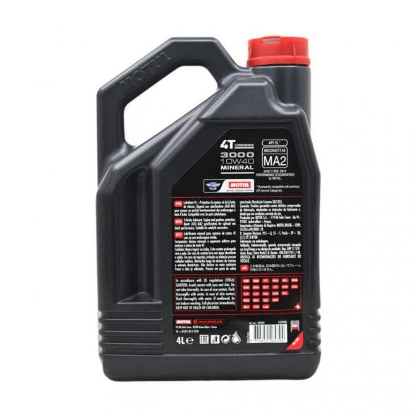 Motul 3000 10W-40 4T 4 Lt 4 Zamanlı Motosiklet Motor Yağı (4 Adet) - 4