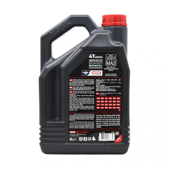 Motul 3000 20W-50 4T 4 Lt 4 Zamanlı Motosiklet Motor Yağı (2 Adet) - 4