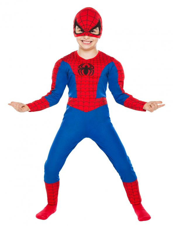 Spider Man Kaslı Kostüm 2-3 Yaş