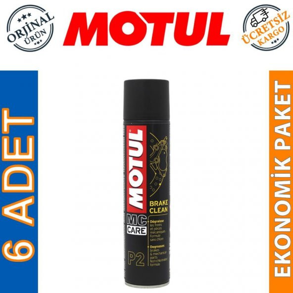 Motul P2 Brake Clean Sprey 400 ML Fren Balata Temizleyici (6 Adet)