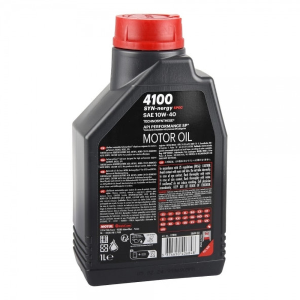 Motul 4100 SYN-nergy Spec 10W40 1 Lt Motor Yağı - 2