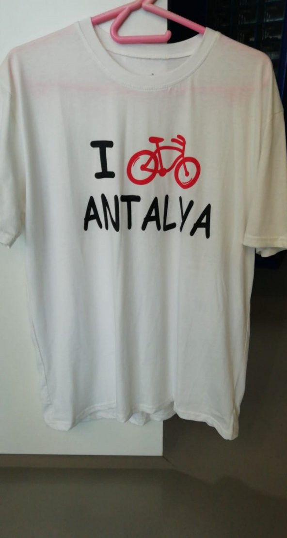 Procycle I Bike Antalya Baskılı Tişört(BeyazL Beden)Uysal BisikletÜcretsiz Kargo
