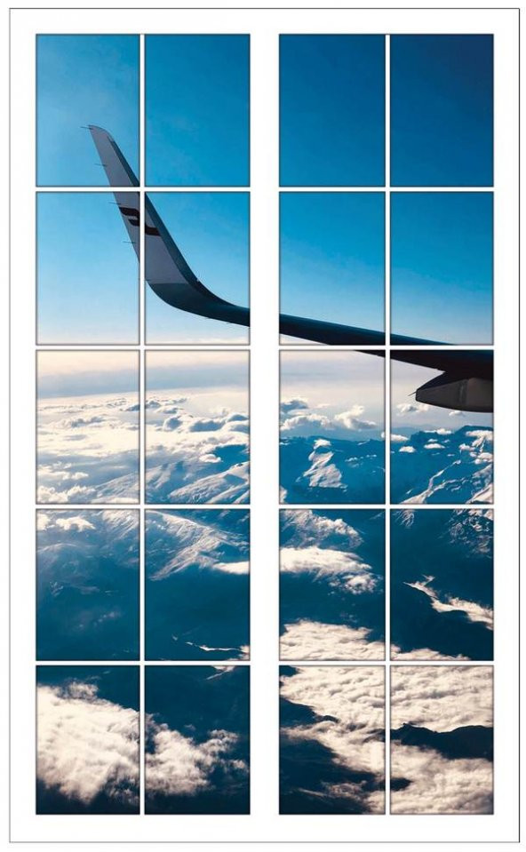 Pencere, Uçak, Gökyüzü, Bulutlar Duvar Sticker