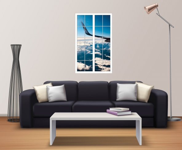 Pencere, Uçak, Gökyüzü, Bulutlar Duvar Sticker - 2
