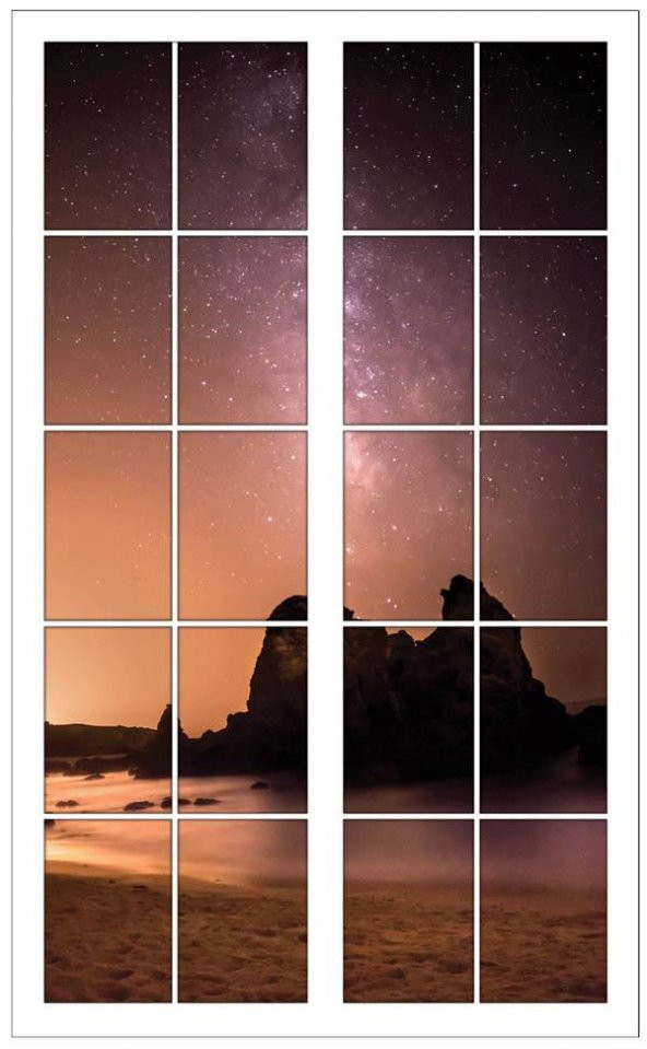 Pencere, Yıldız, Gökyüzü Duvar Sticker