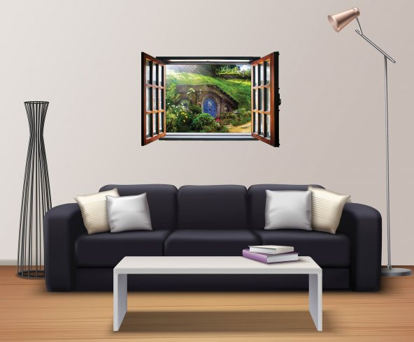 Pencere, Shire, Hobbit Duvar Sticker - 2