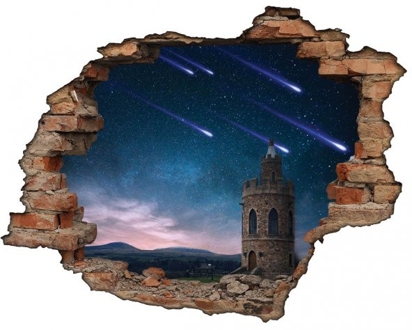 Kırık Tuğla, Kule, Kuyruklu Yıldız Duvar Sticker