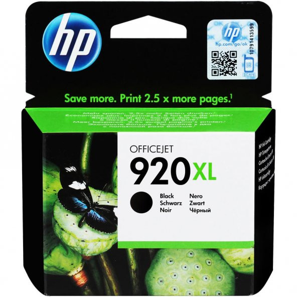HP CD975AE (920XL) SIYAH YUKSEK KAPASITELI MUREKKEP KARTUSU 1.200 SAYFA