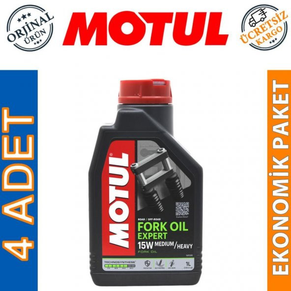 Motul Fork Oil Expert Medium Heavy 15W 1 Lt Amortisör Yağı (4 Adet)