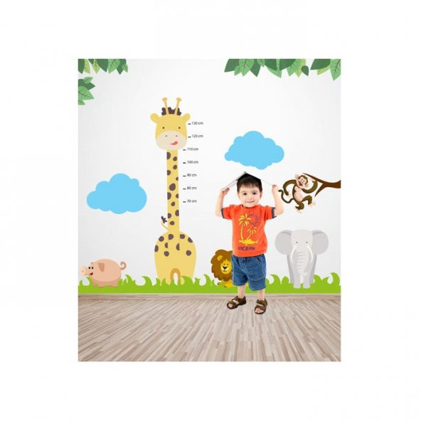 Zürafa Boy Cetveli Dev Duvar Sticker