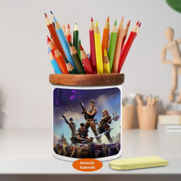 Fortnite Savaşçı Karakterler Ahşaplı Seramik Kalemlik - Fortnite