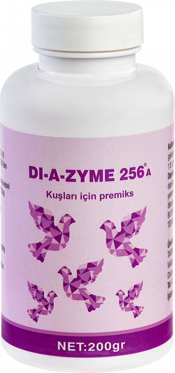 DİAZYME 256-KUŞLAR İÇİN-DOĞAL KORUYUCU VERİM ARTIRICI-200gr - 1