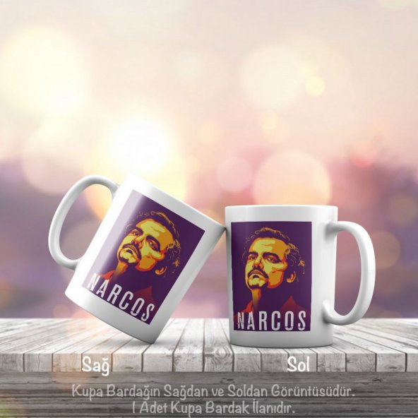 Pablo Escobar - Narcos Dizi Karakteri Tasarım Kupa Bardak - Arkadaş ve Sevdiklerinize Hediyelik