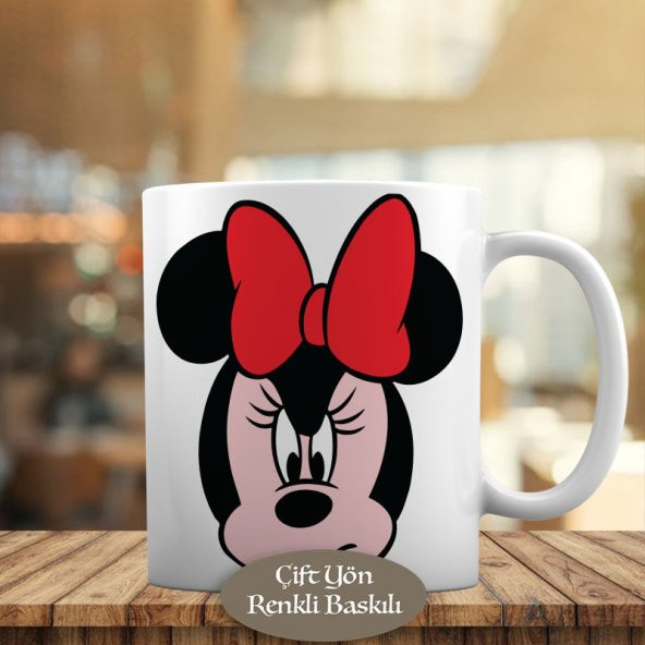Düşünceli Minnie Mouse Disney Karakteri Kupa Bardak Hediyelik-MM_198