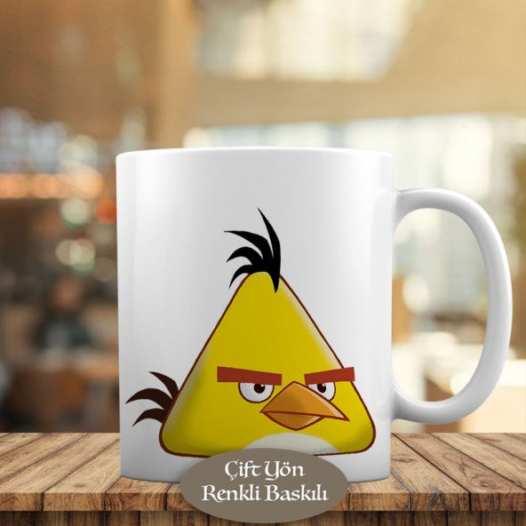 Angry Birds Sarı Sinirli Kuş Baskılı Kupa Bardak Hediyelik-3288
