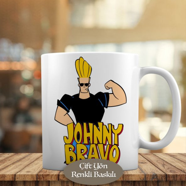 Çizgi Film Kaslı Johnny Bravo Kupa Bardak Hediyelik-JohnyB_001