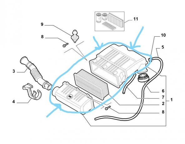 FIAT GPUNTO Hava Filtre Kazanı 2005 - 2013     (51885352) - Resim 3
