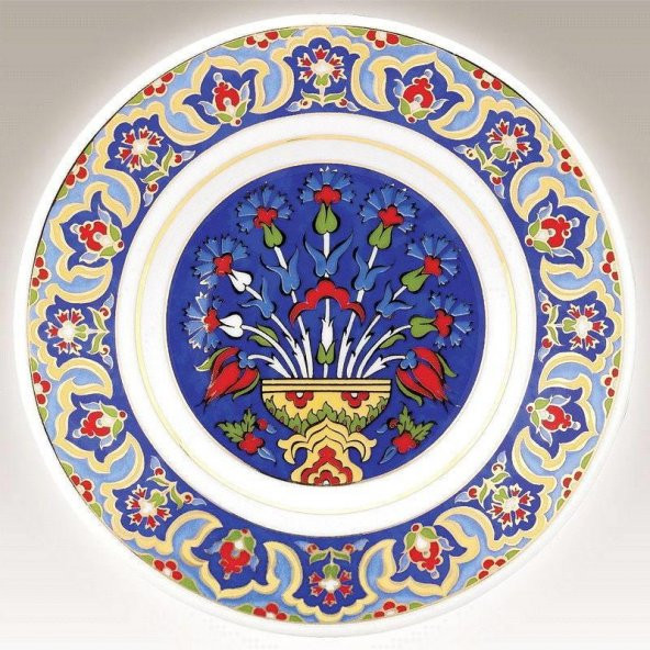 Kütahya Porselen 17 cm El Dekoru Tabak Dekor No 013886