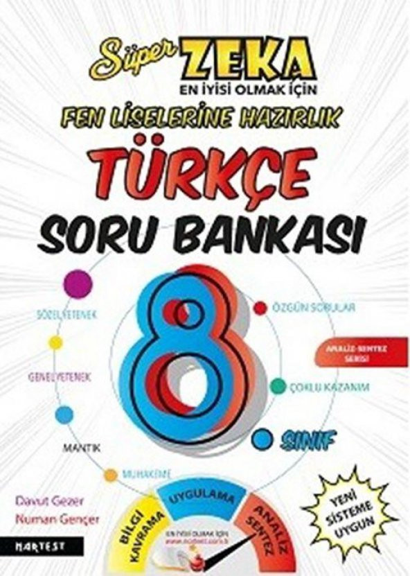 8. Sınıf Süper Zeka Türkçe Soru Bankası Nartest Yayınları