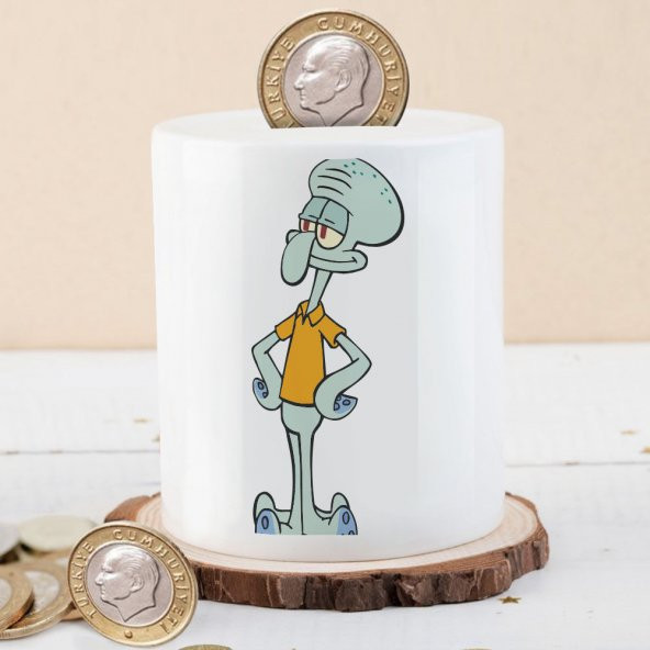 Sünger Bob Neşeli Squidward Dokunaç Para Birikim Kumbarası-S07