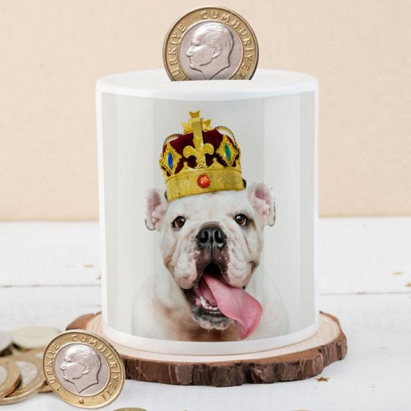 Kral Taçlı Bulldog Para Birikim Kumbarası-53876-74798 - 1