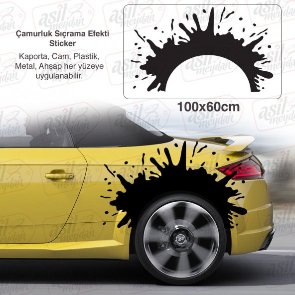 Çamurluk Sıçrama Efekti Siyah Oto Sticker, Etiket, Araba, Aksesuar, Tuning, Modifiye