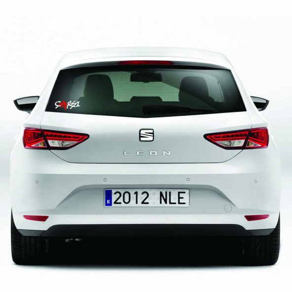 Kırmızı Beyaz Çarşı Transfer Harf Oto Sticker -Araç Aksesuar 12x5cm - 2