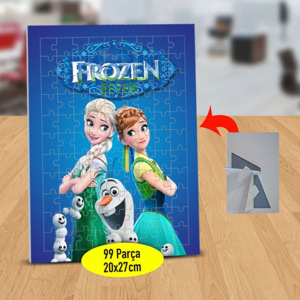 Karlar Ülkesi Kardeş Elsa ve Anna 99 Parça Puzzle Yapboz Tablo-5