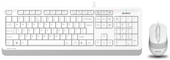 A4 TECH F1010 Kablolu Q TR Multimedya Klavye Mouse Set F1010-BEYAZ