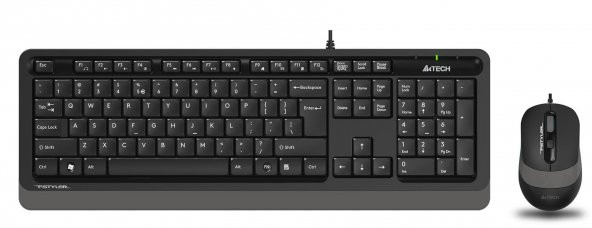 A4 TECH F1010 Kablolu Q TR Multimedya Klavye Mouse Set F1010-GRI