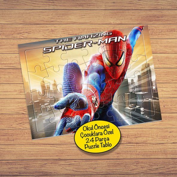 Süper Örümcek Adam 24 Parça Puzzle Yapboz Tablo-142035