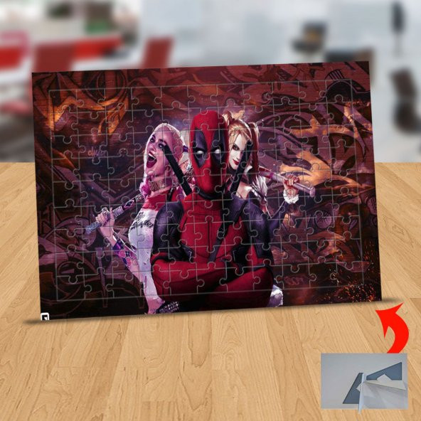 Deadpool Çılgın Karakterler 99 Parça Puzzle Yapboz Tablo-4322