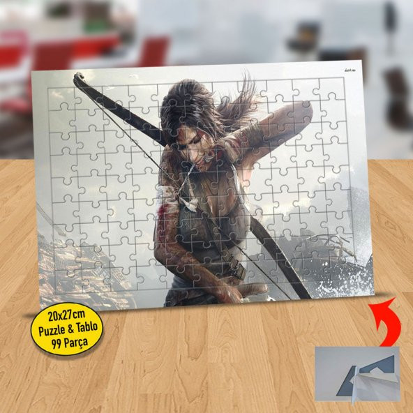 Tomb Raider Lara Croft 99 Parça Puzzle Yapboz Tablo-2323
