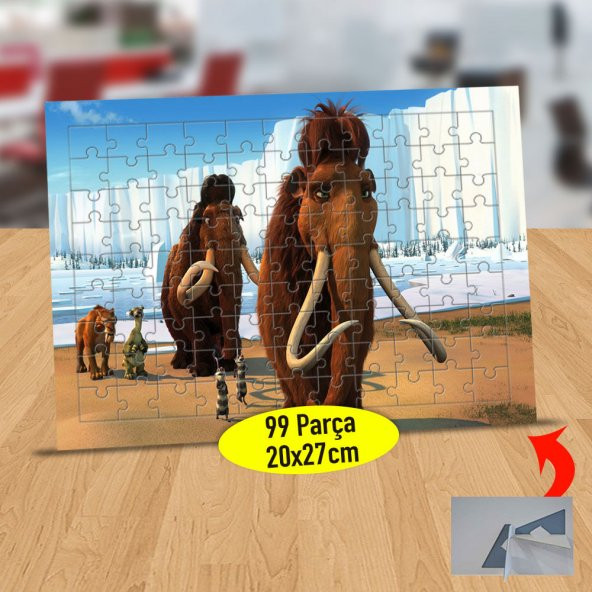 Buz Devri Karakterleri Göç Zamanı 99 Parça Puzzle Yapboz Tablo-t7