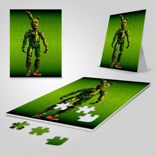 Spring Trap FNAF 42 Parça Eğitici Öğretici Puzzle Yapboz Tablo -F3 - 1