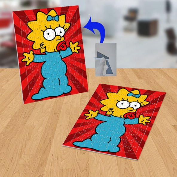 Çizgi Film Karakteri Maggie Simpson 99 Parça Puzzle Yapboz Tablo-S01