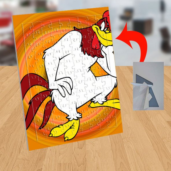 Çizgi Film Sis Düdüğü Leghorn-Tavuk 99 Parça Puzzle Yapboz Tablo-F001