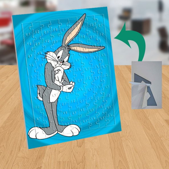Düşünceli Tavşan Bugs Bunny 99 Parça Puzzle Yapboz Tablo-Bugs012