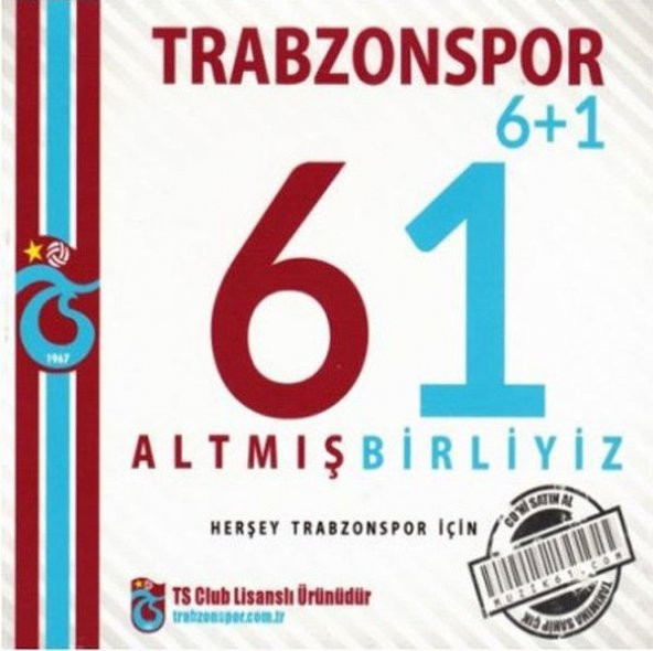 Trabzonspor 6+1 / Altmışbirliyiz Sinan Yılmaz - Müzik CD