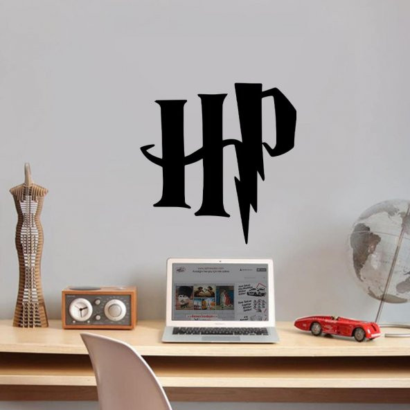 Harry Potter HP Logo Duvar Sticker Etiket - Beyaz Eşya, Ahşap, Dekorasyon Çıkartma