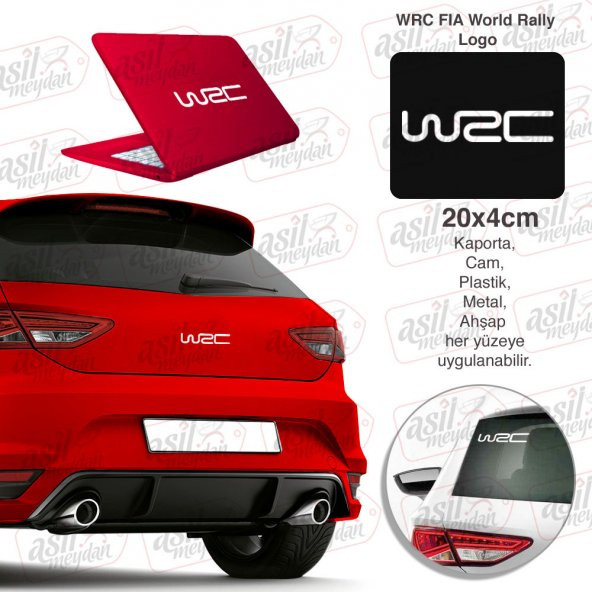 WRC FIA World Rally Logo Beyaz Sticker, Araba, Oto, Etiket, Tuning, Aksesuar, Modifiye, Arma,