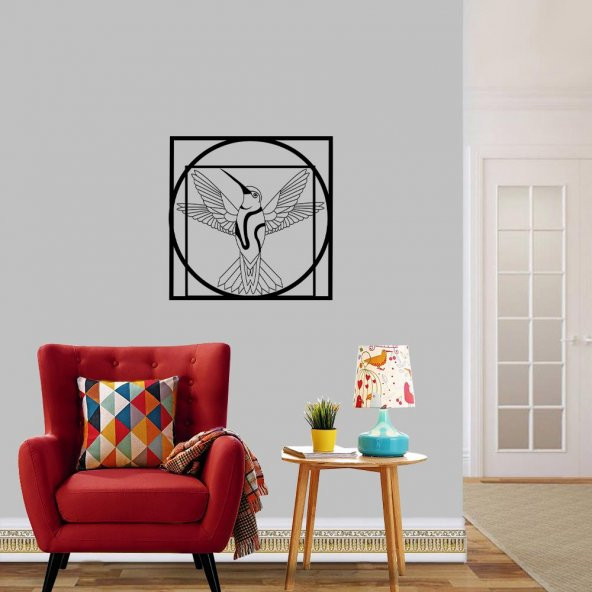 Altın Oran Kuş Figürü Dekoratif Duvar Sticker, Çıkartma, Etiket